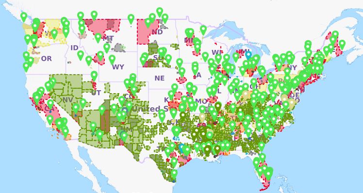 The Office of Management and Budget (OMB) created a map that displays ...